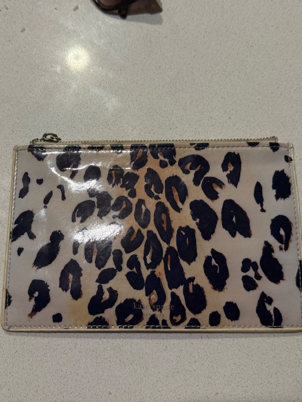 kate spade Leopard Print Zip Pouch
